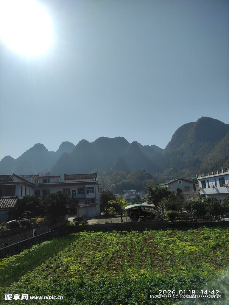 田园山村自然风光图景