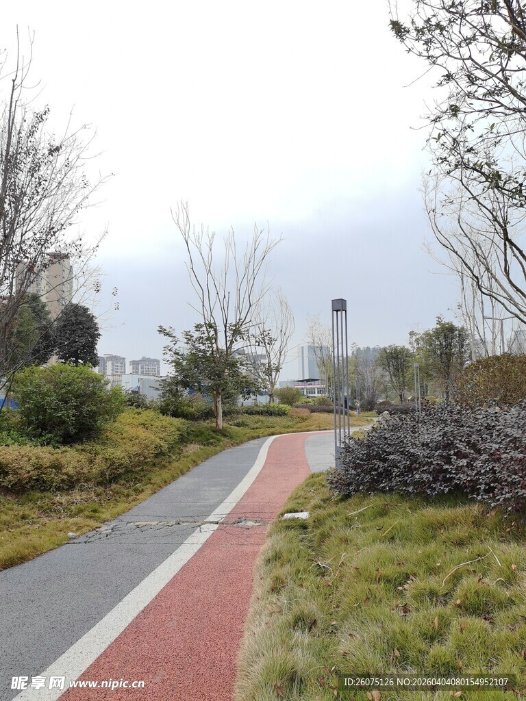 城市中的多彩休闲步道