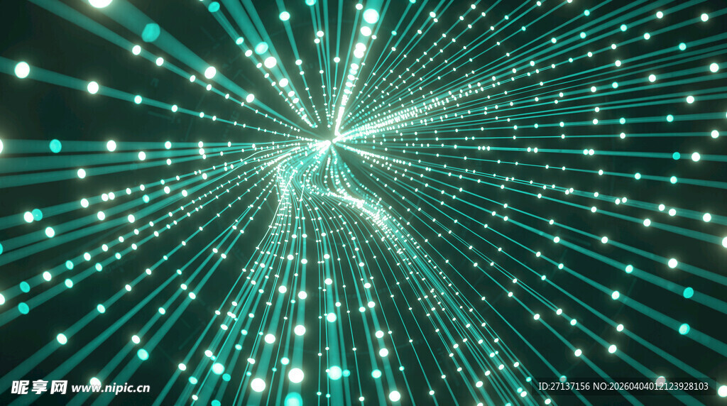 璀璨星芒光线科技背景