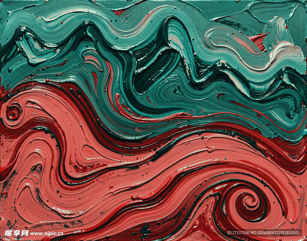 抽象色彩波浪纹理图案