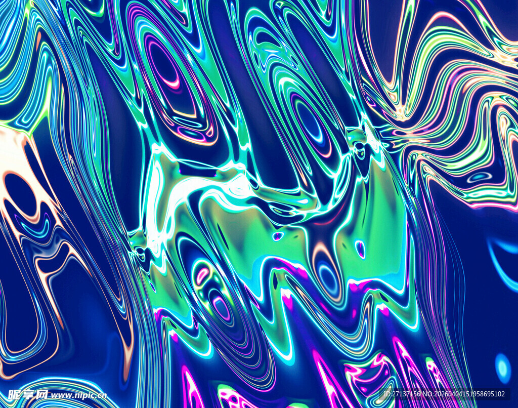 梦幻炫彩流体艺术图案