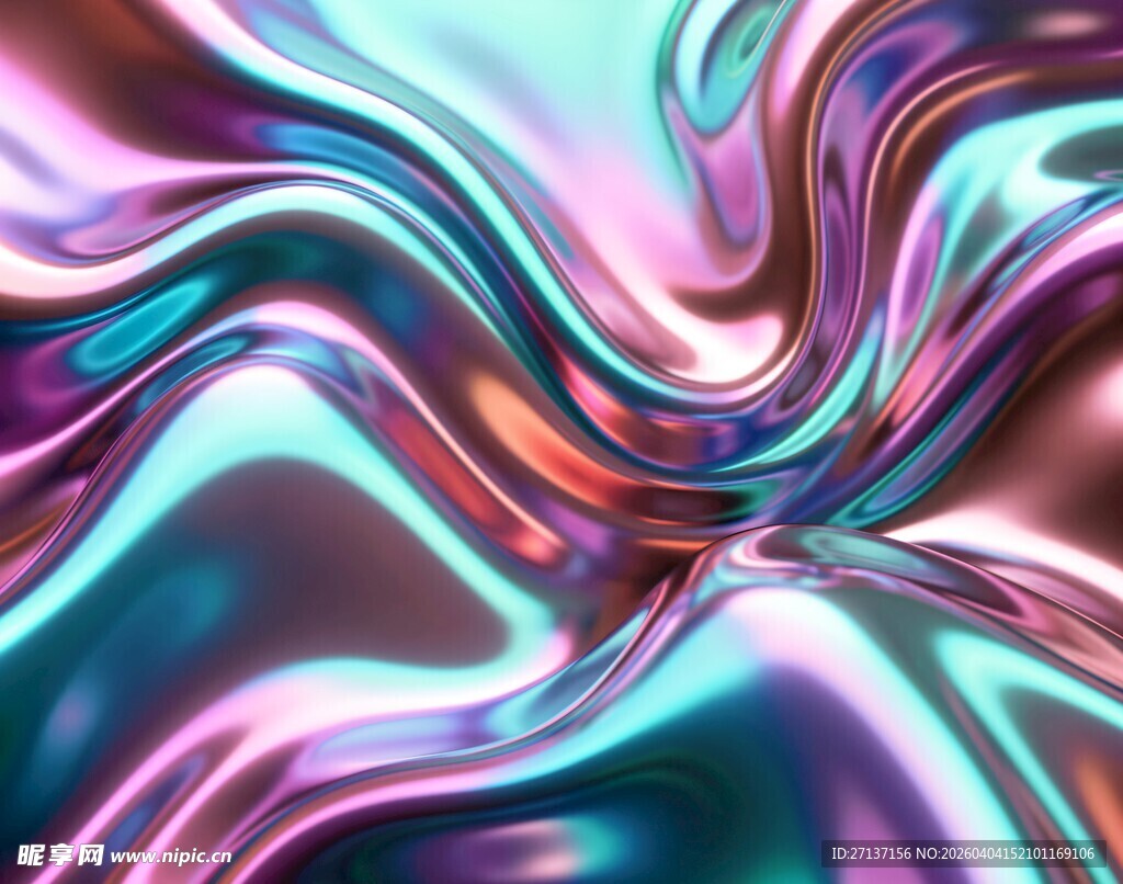 炫彩流动抽象艺术图案