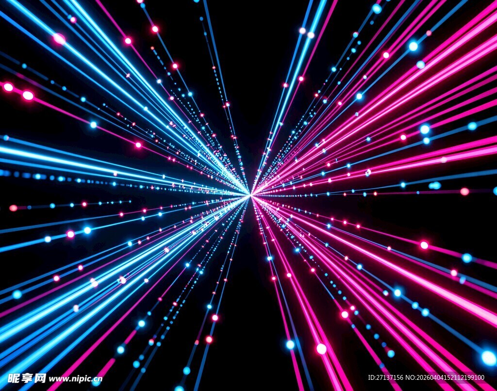 炫彩光线星空特效背景