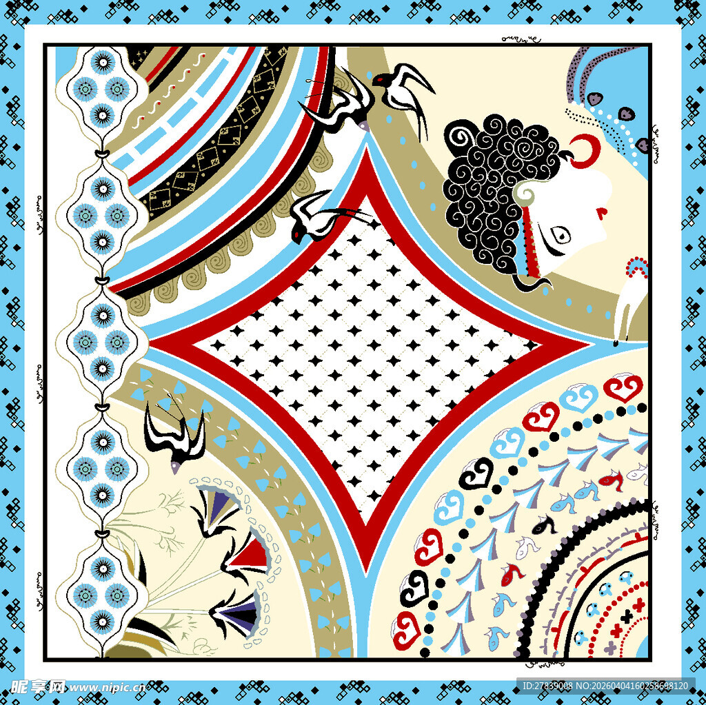 复古风几何图案装饰画