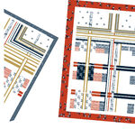 几何图案装饰方形丝巾