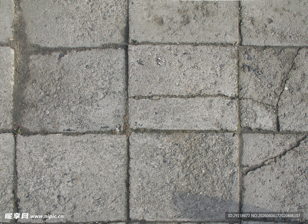 灰色石砖路面纹理特写