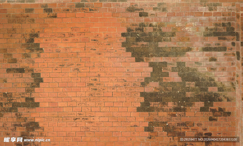 斑驳砖墙纹理特写