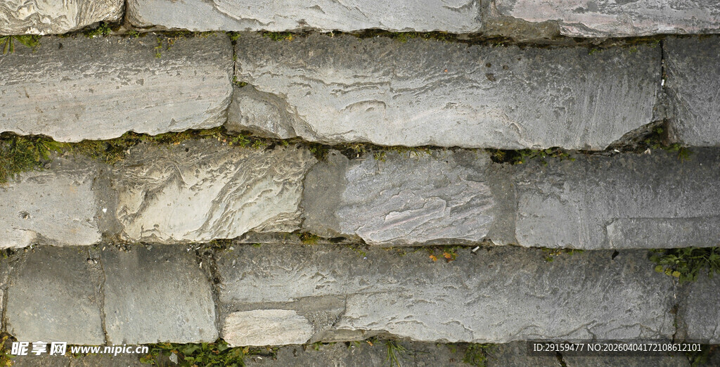 石砌墙面纹理特写