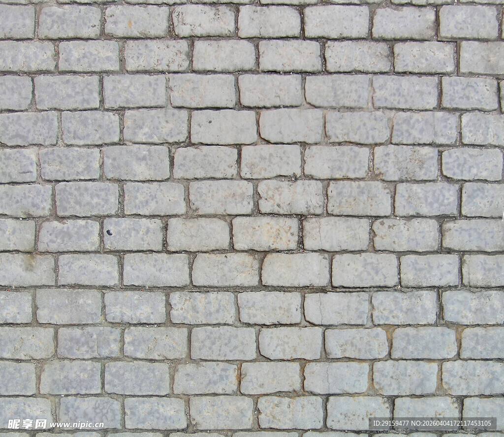 灰白砖墙纹理图