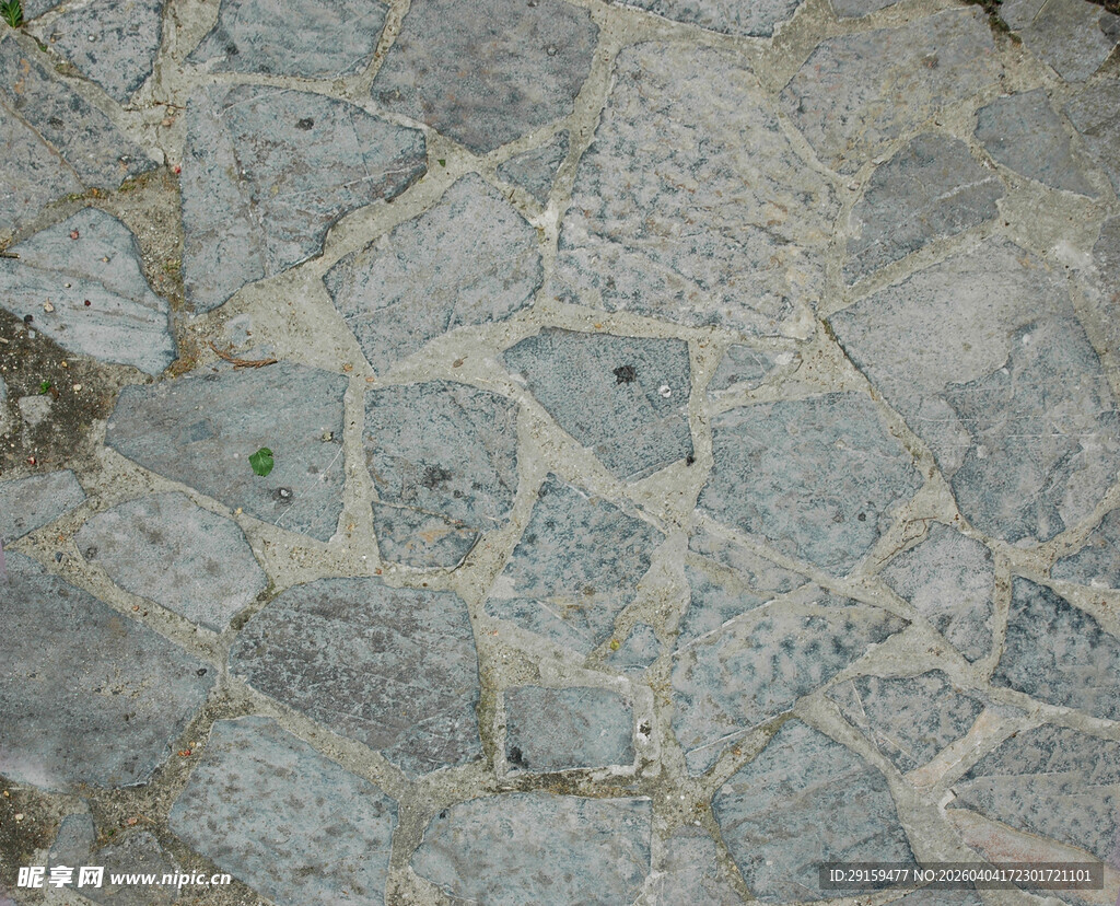 不规则石板路纹理细节