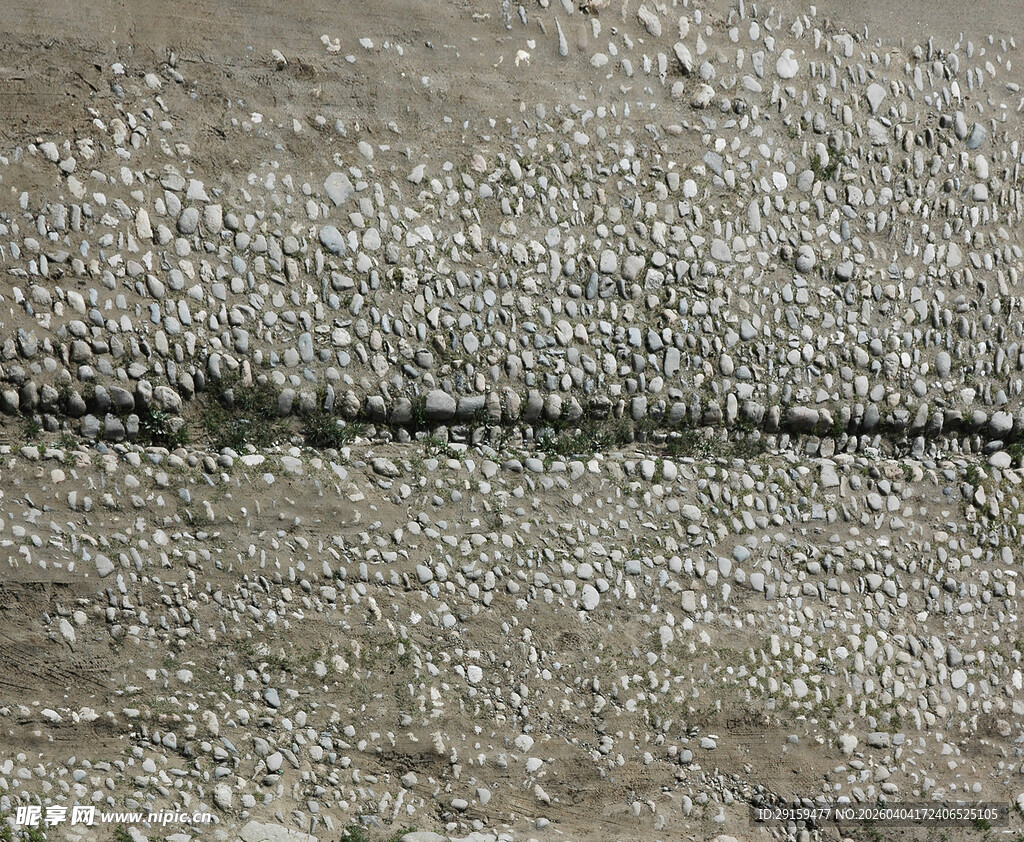 路面碎石与裂缝细节