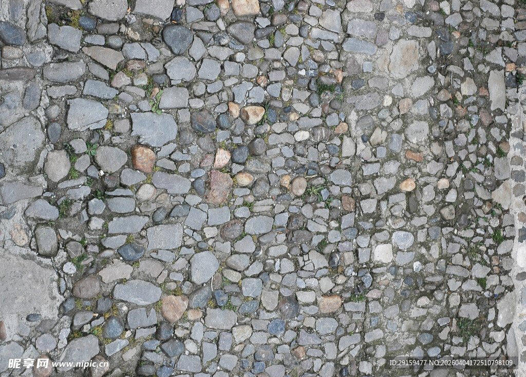 鹅卵石铺就的地面纹理