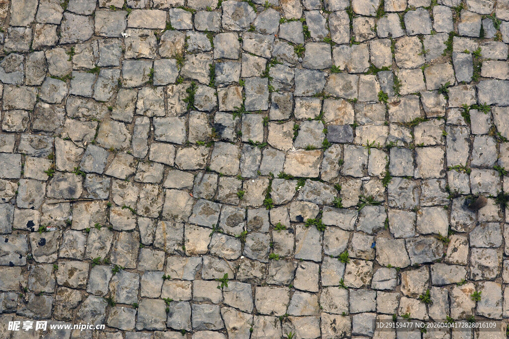 古朴鹅卵石路面纹理