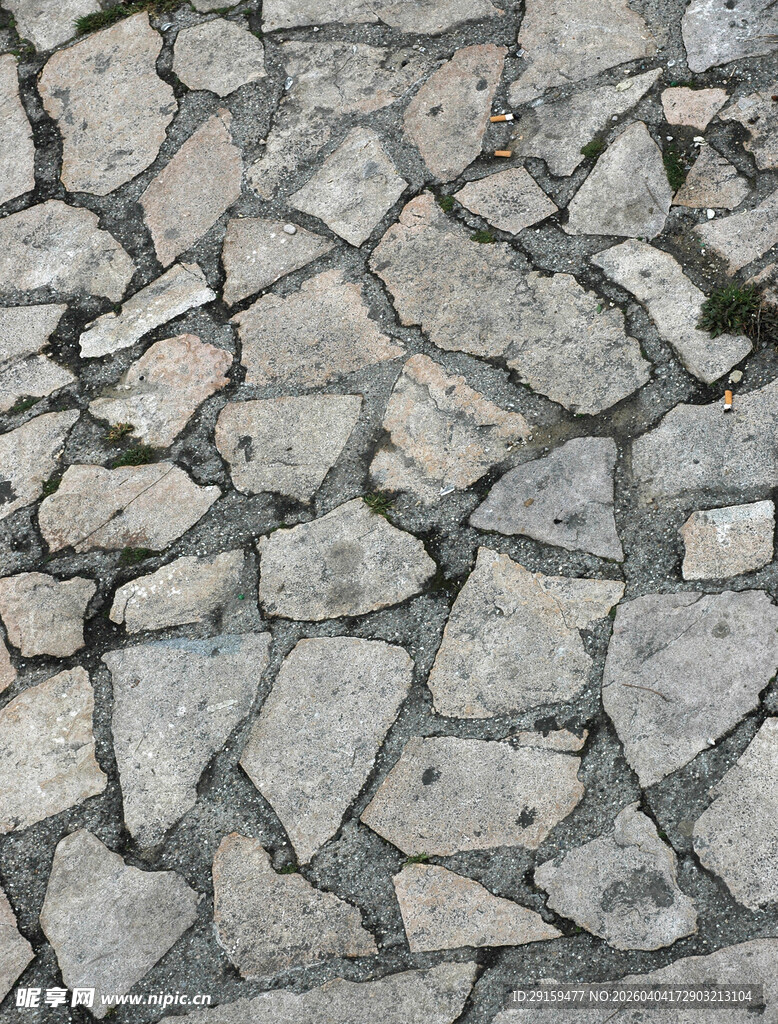 石板铺就的地面纹理