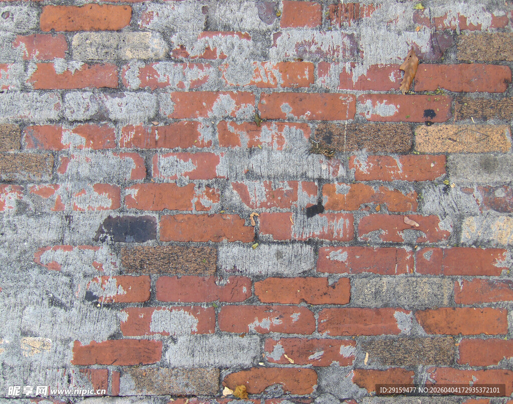 复古斑驳红砖墙纹理