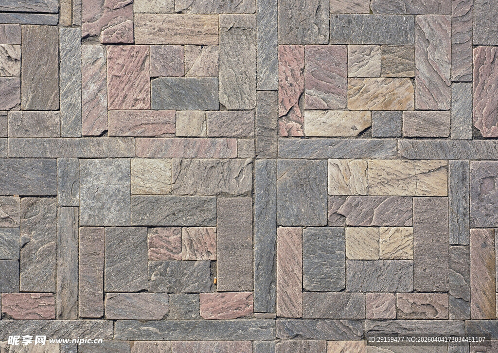 复古拼贴石墙纹理