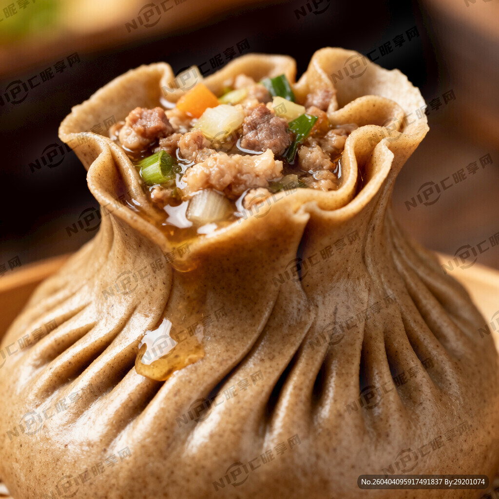 荞麦面大蒸饺特写