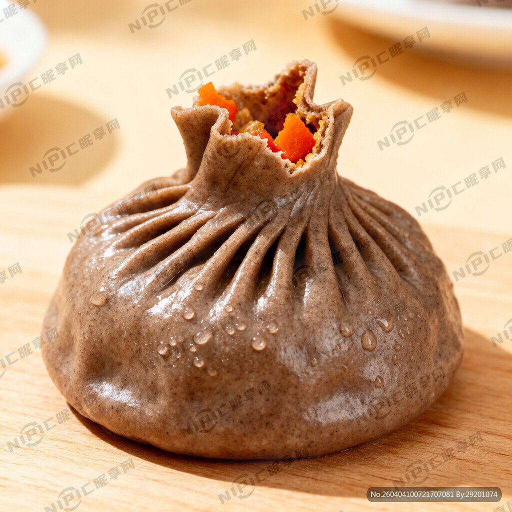 荞麦面大蒸饺特写