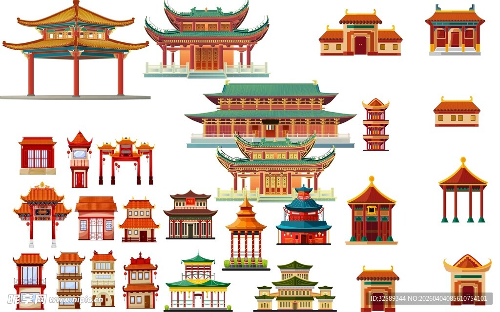 中式古建筑元素集合