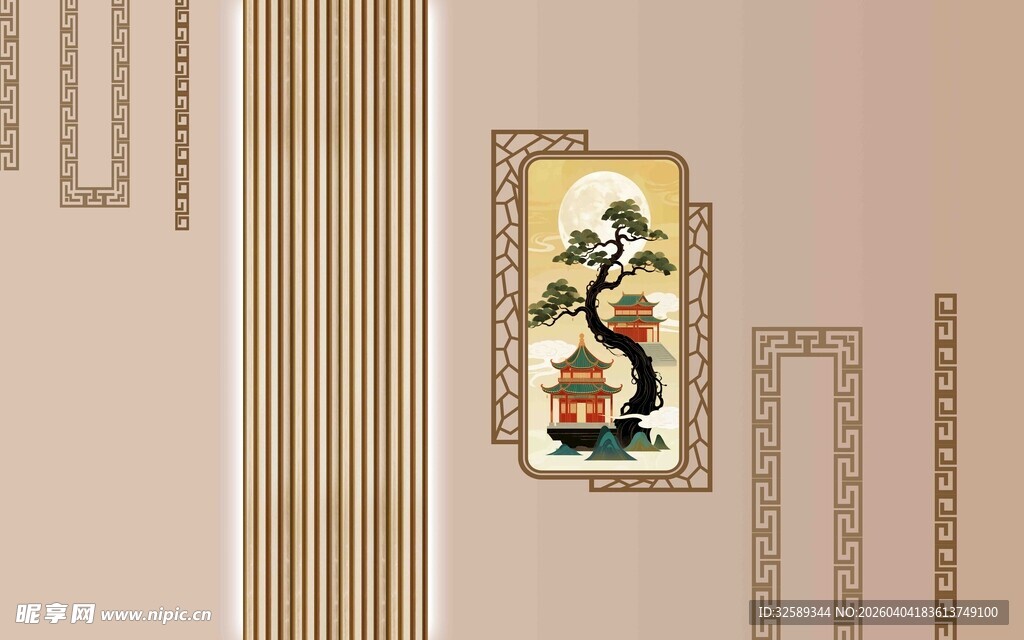 中式墙面装饰画展示