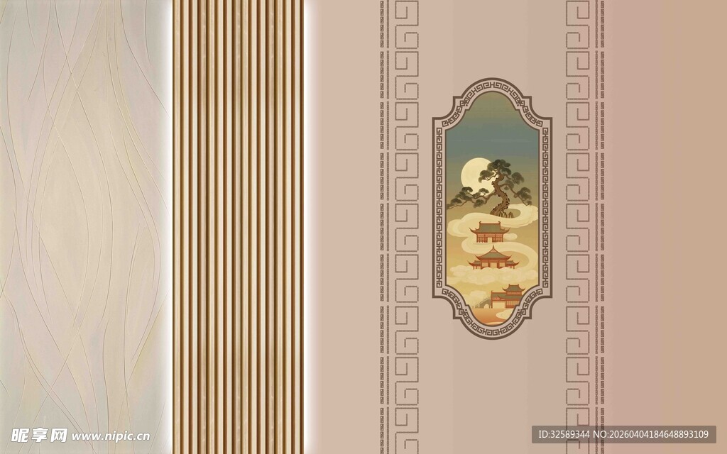 复古风格墙面装饰图案