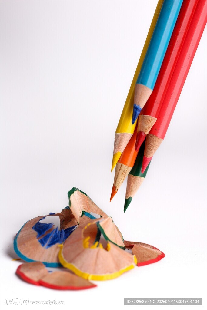 彩色铅笔融化的艺术景象