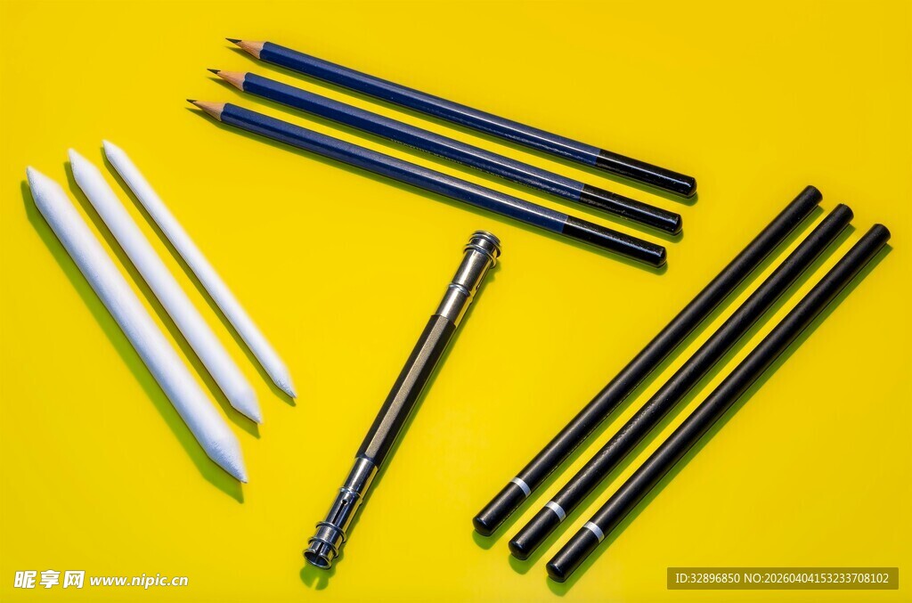 多彩铅笔排列展示