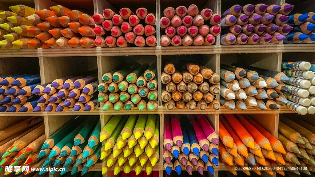 多彩毛线整齐陈列