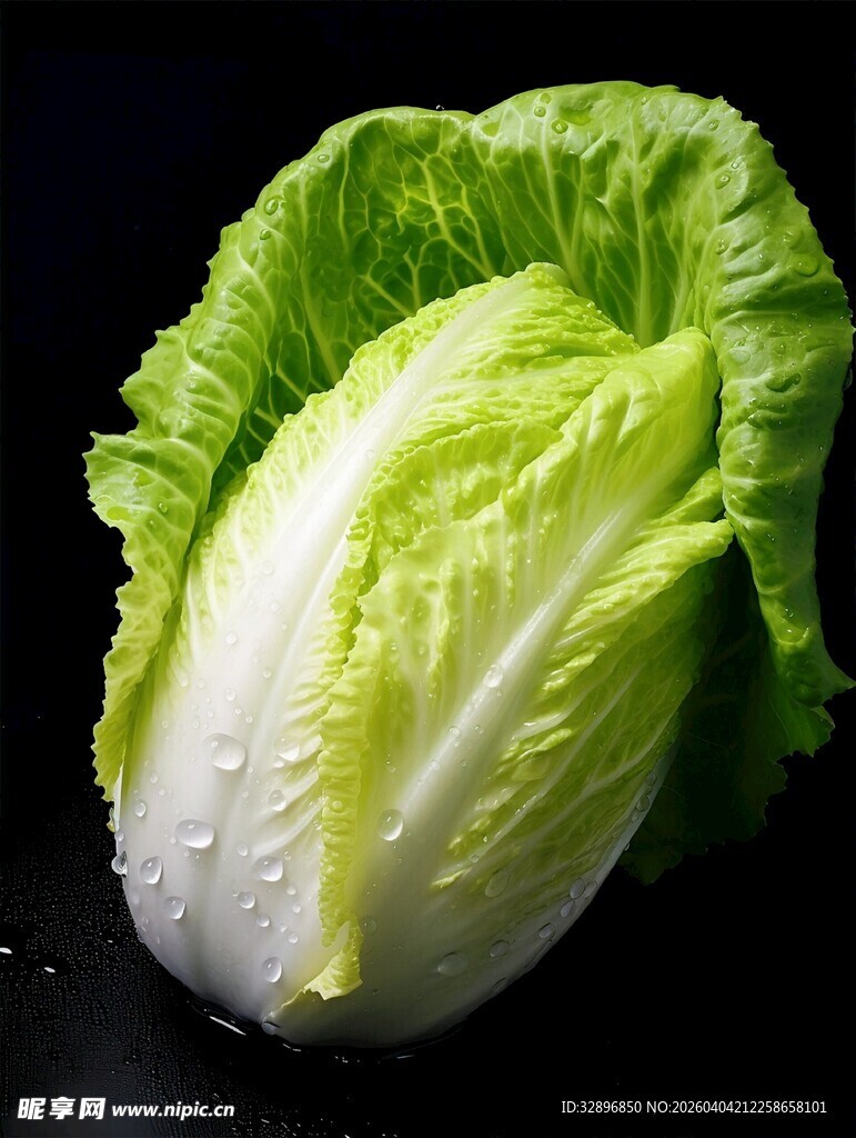 新鲜嫩绿的一颗大白菜