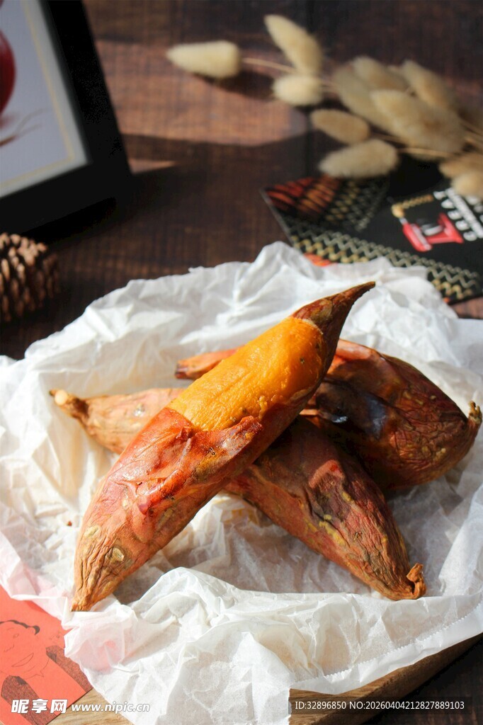 烤红薯特写