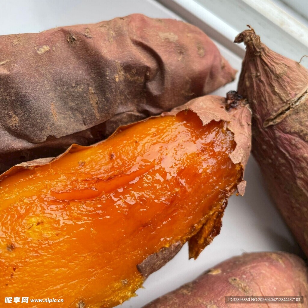 烤红薯特写