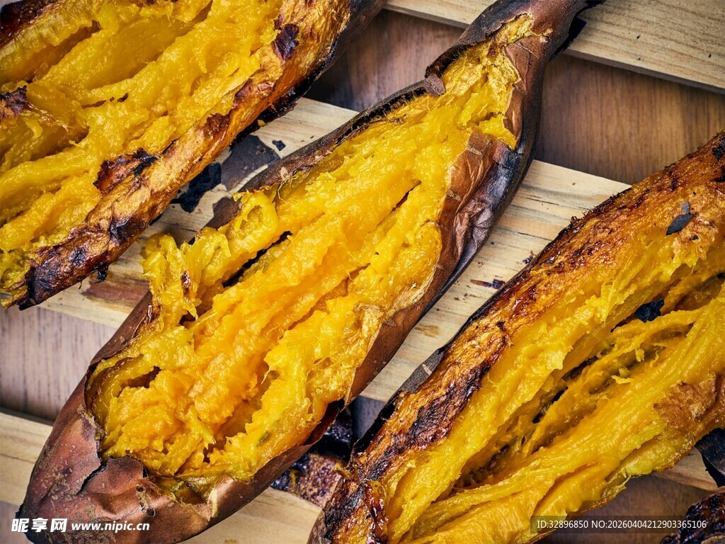 烤红薯特写