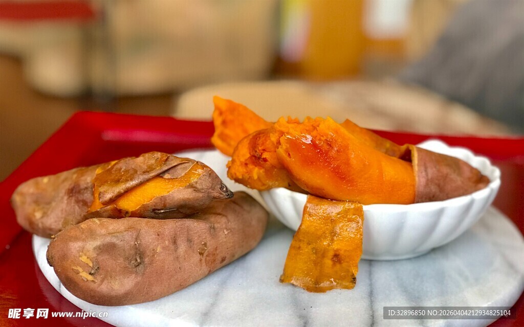烤红薯与红薯泥美食组合