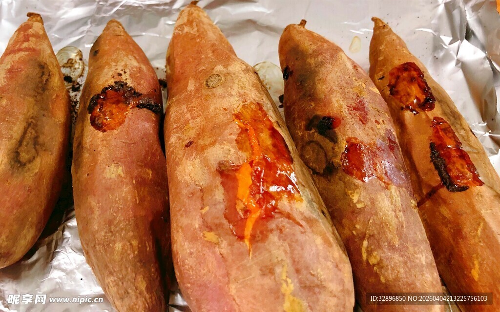烤红薯特写