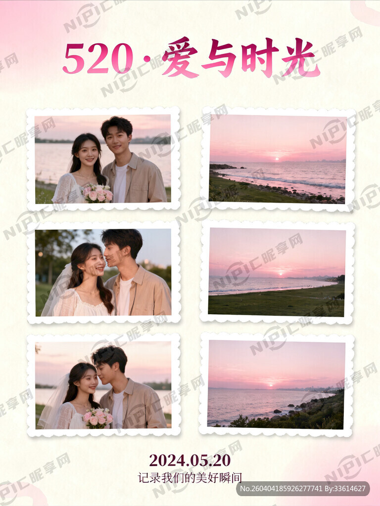 520为主题的相册排版