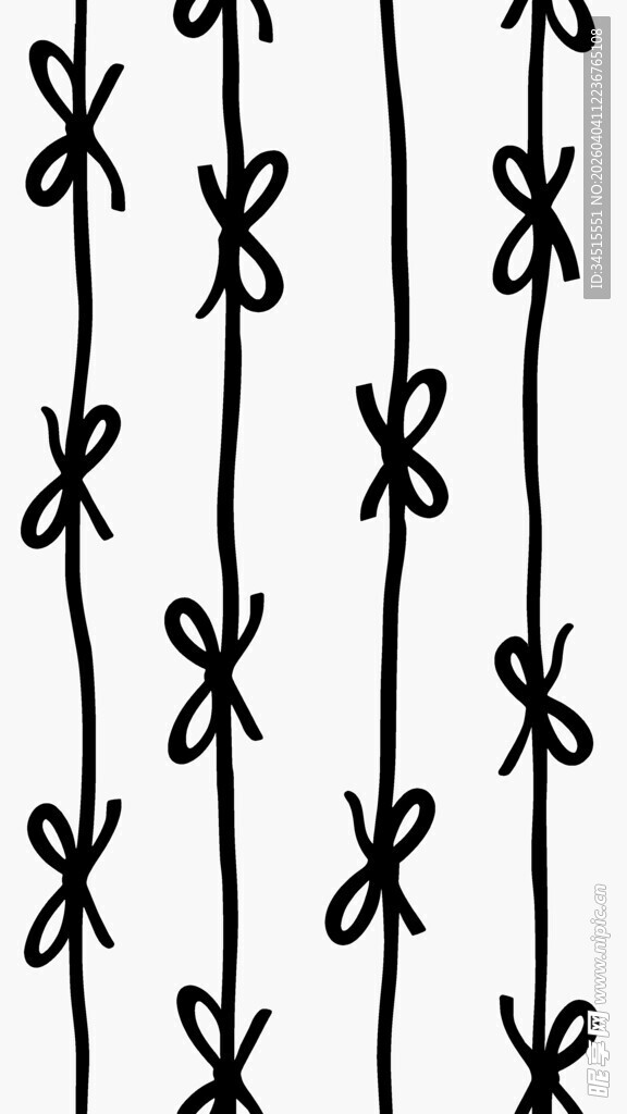 简约线条蝴蝶结图案背景