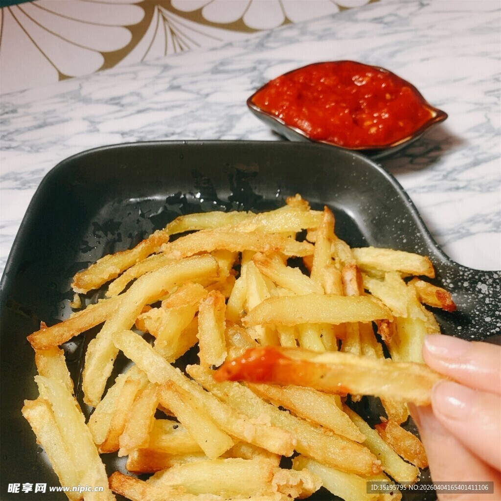 美味香脆的手工炸薯条