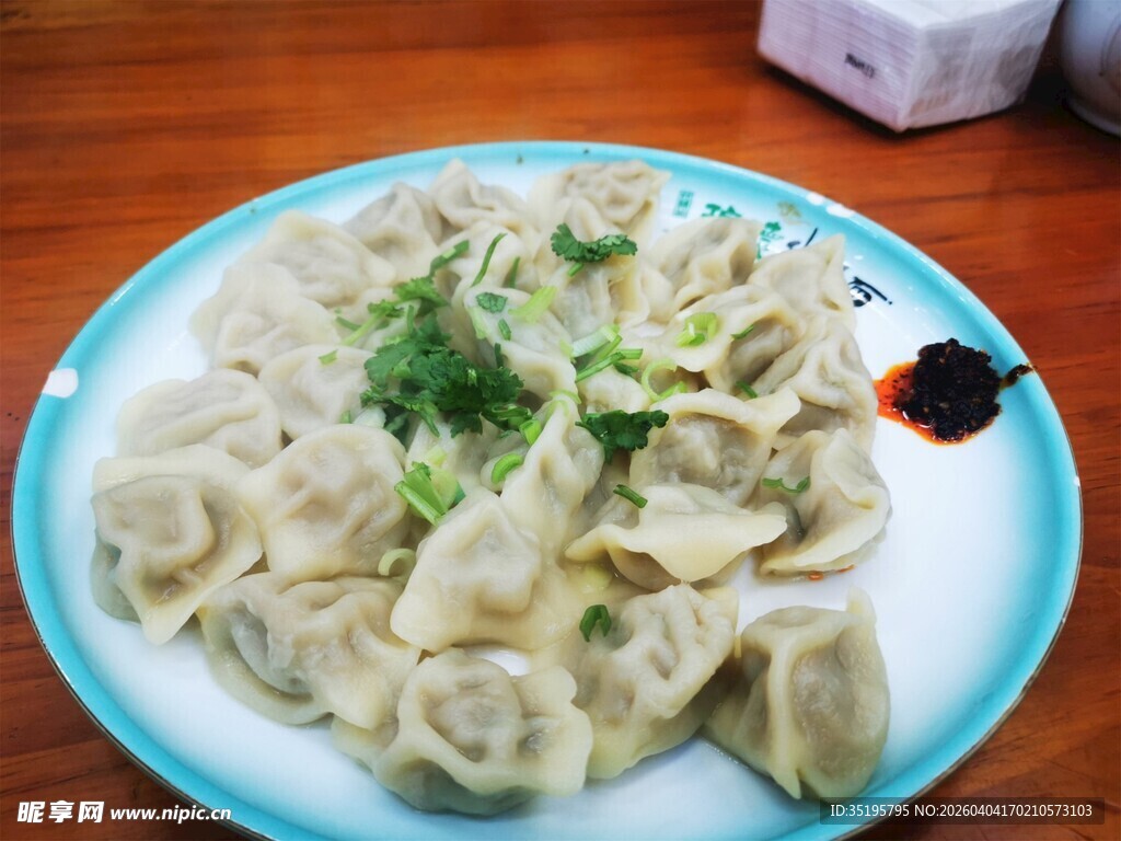 美味饺子摆盘精致