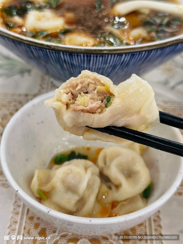 美味饺子特写