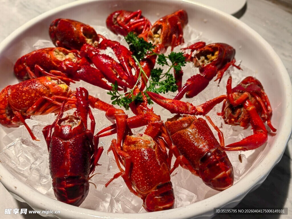 冰爽小龙虾美味诱人赏