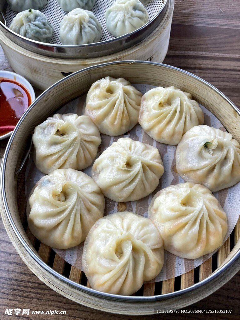 美味小笼包诱人的早餐