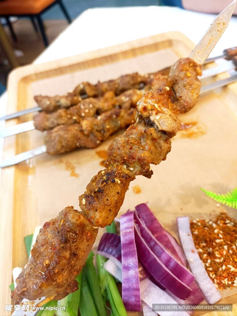 美味烤串诱人色泽
