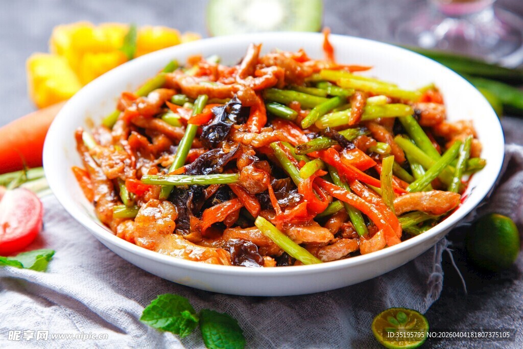 美味鱼香肉丝诱人呈现
