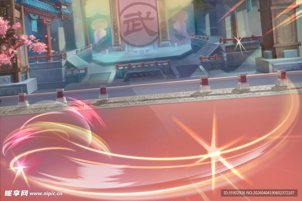 绚丽光影下的奇幻游戏场景