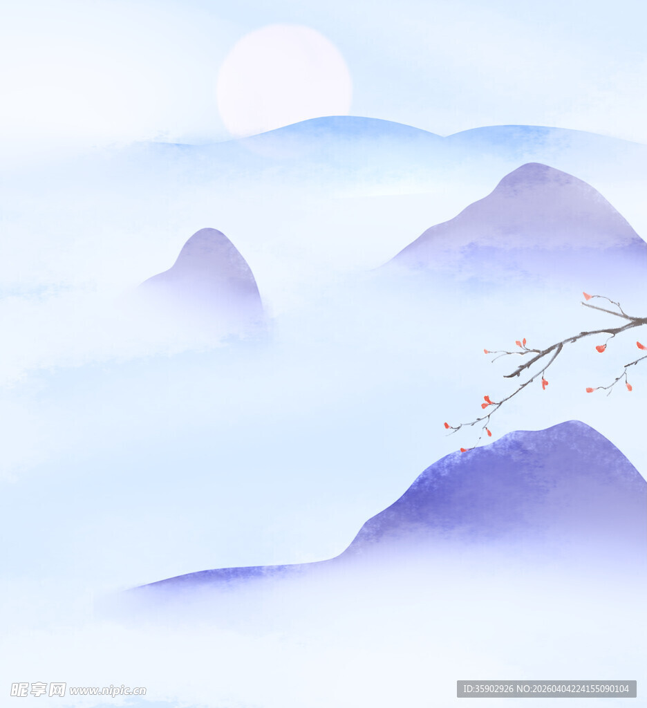 水墨山水间的诗意景致