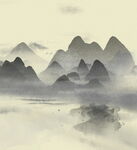 水墨山水间的缥缈意境
