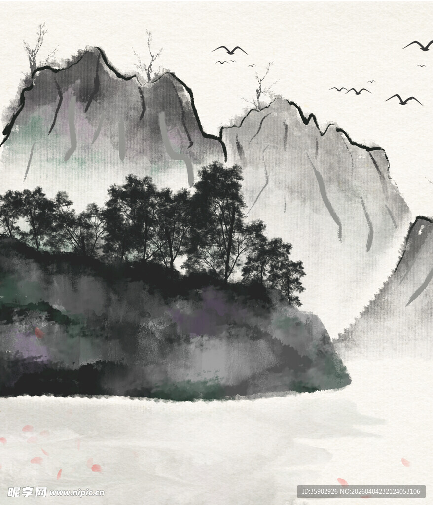 水墨山水意境图