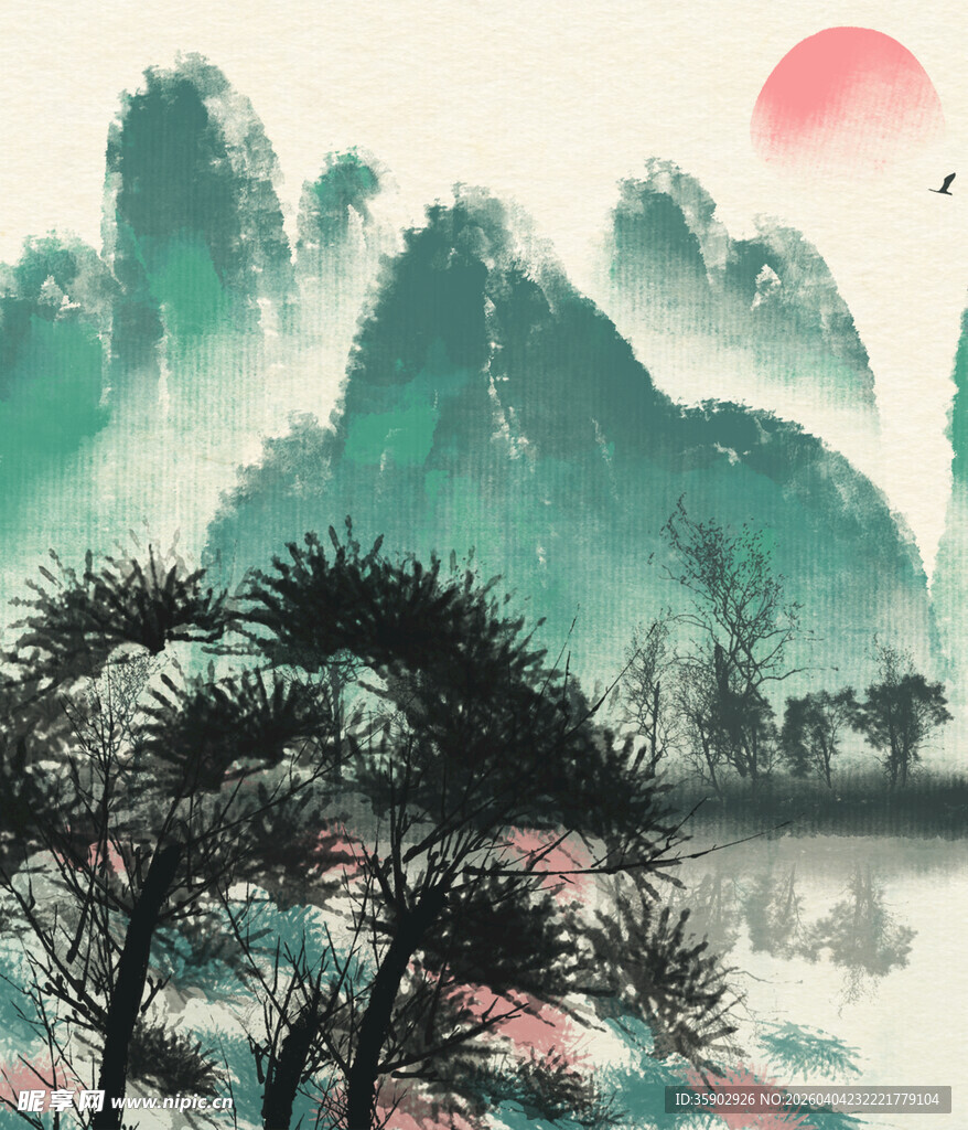 水墨山水间的诗意风光