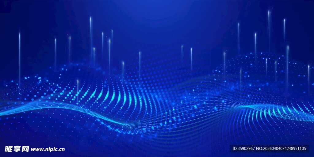 蓝色科技感线条动态背景图