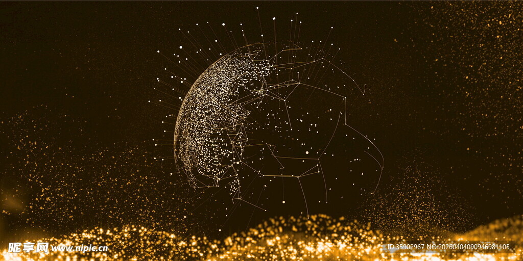 梦幻星球下的金色光影